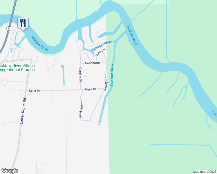 map of restaurants, bars, coffee shops, grocery stores, and more near 20360 Fairway Drive in Springfield