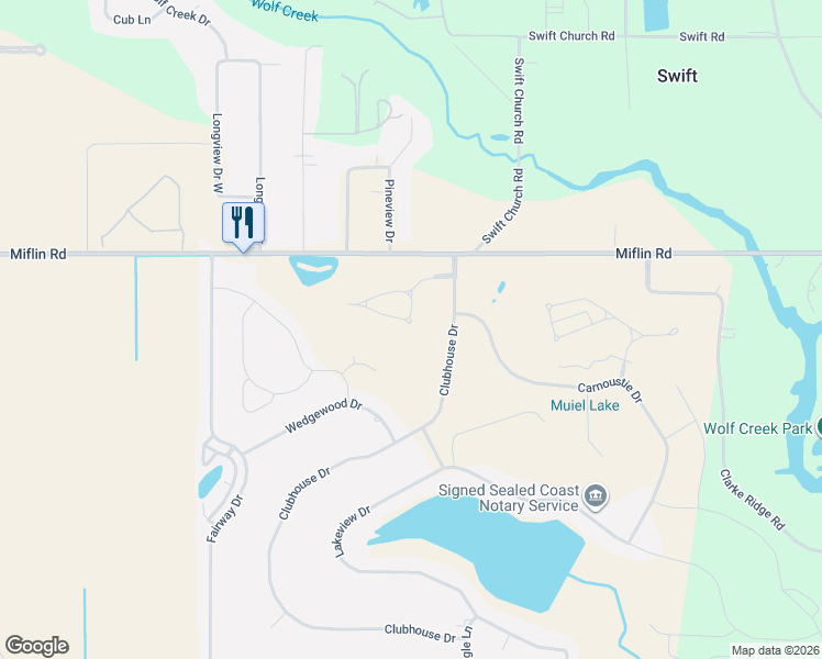 map of restaurants, bars, coffee shops, grocery stores, and more near 22453 Inverness Way in Foley