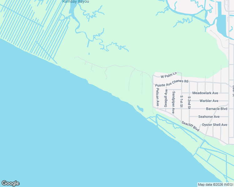 map of restaurants, bars, coffee shops, grocery stores, and more near 9809 Pointe Aux Chenes Road in Ocean Springs