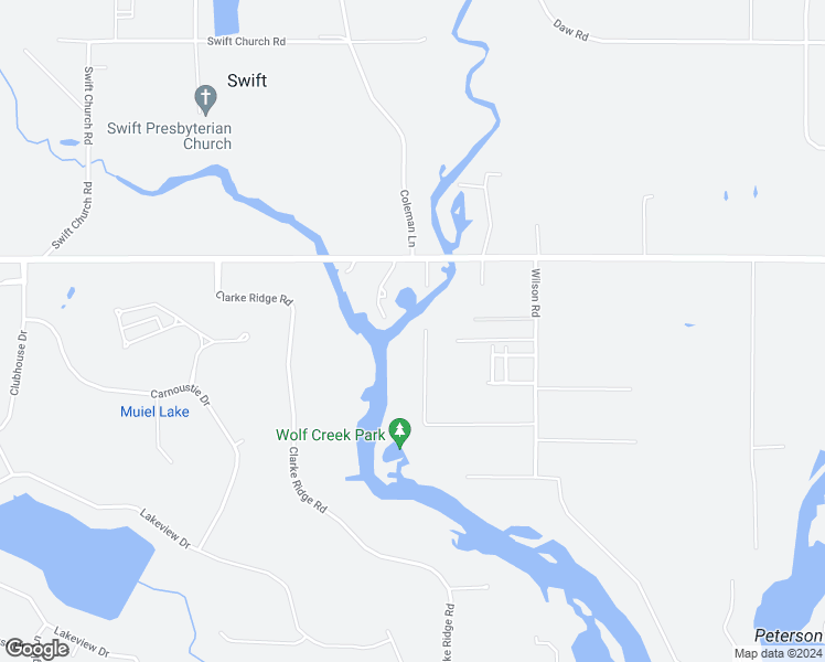 map of restaurants, bars, coffee shops, grocery stores, and more near 9825 Wolf Creek Ridge in Elberta