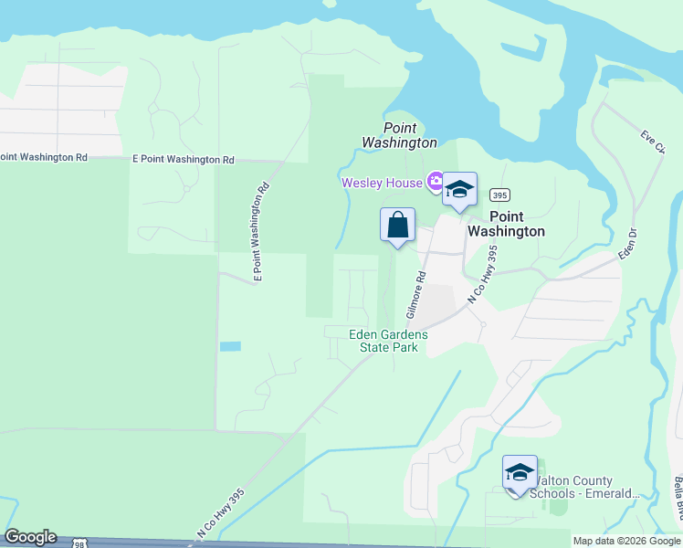 map of restaurants, bars, coffee shops, grocery stores, and more near 129-135 Dick Saltsman Road in Santa Rosa Beach