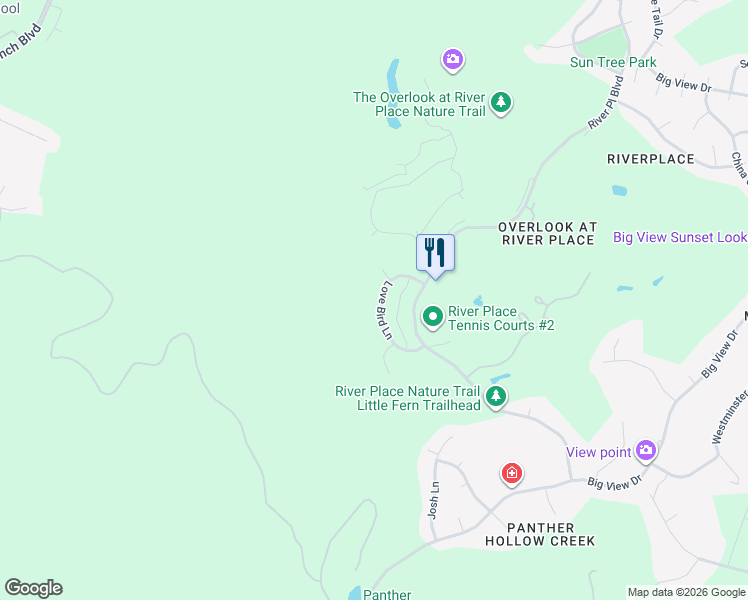map of restaurants, bars, coffee shops, grocery stores, and more near 4100 Love Bird Lane in Austin