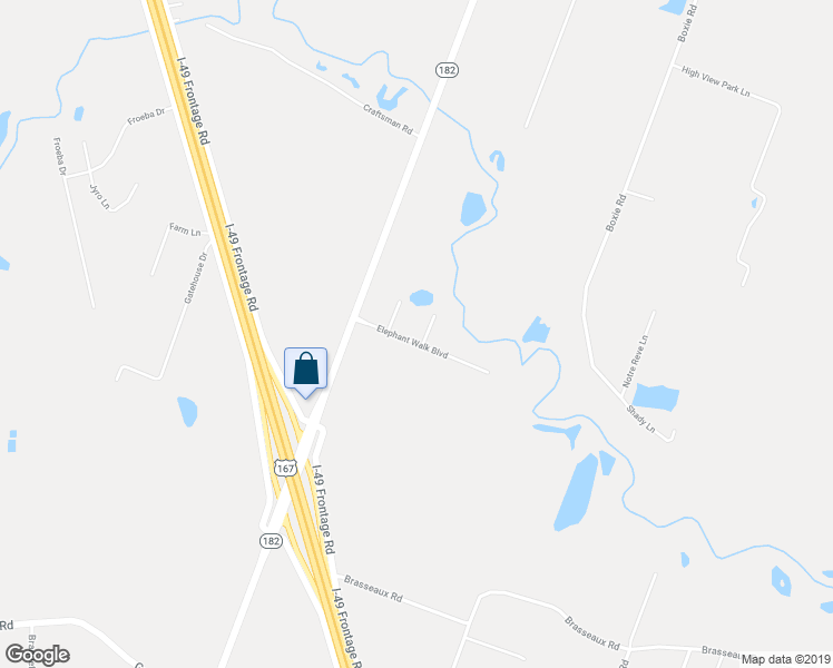 map of restaurants, bars, coffee shops, grocery stores, and more near 101 Safari Circle in Carencro