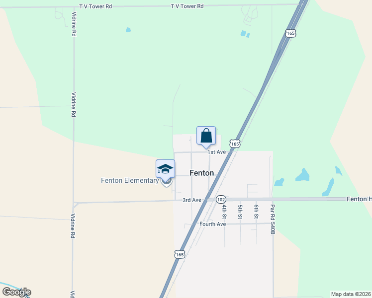 map of restaurants, bars, coffee shops, grocery stores, and more near 700-714 2nd Street in Fenton