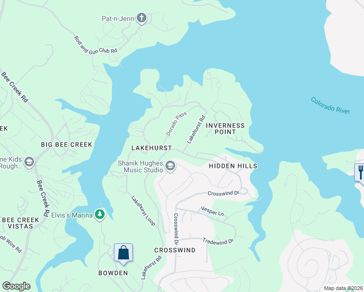 map of restaurants, bars, coffee shops, grocery stores, and more near 2316 Lakehurst Road in Austin