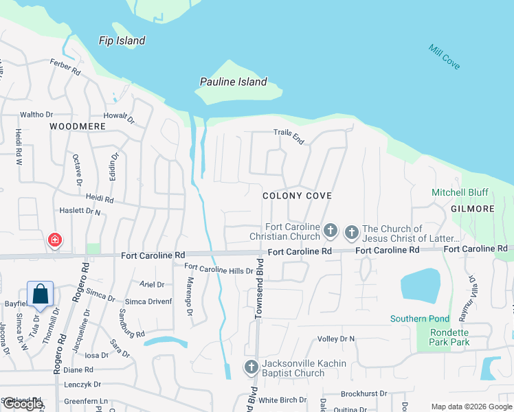 map of restaurants, bars, coffee shops, grocery stores, and more near 7271 Velvet Oaks Court in Jacksonville