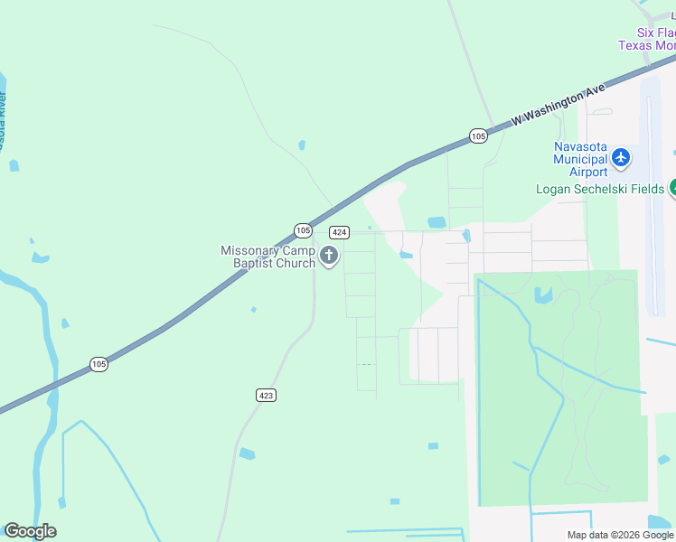 map of restaurants, bars, coffee shops, grocery stores, and more near 1901 Champions Drive in Navasota