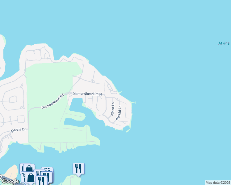 map of restaurants, bars, coffee shops, grocery stores, and more near 14563 Diamondhead North in Montgomery