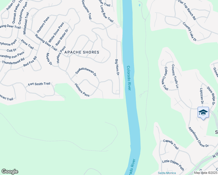 map of restaurants, bars, coffee shops, grocery stores, and more near 13611 Hunters Pass in Austin