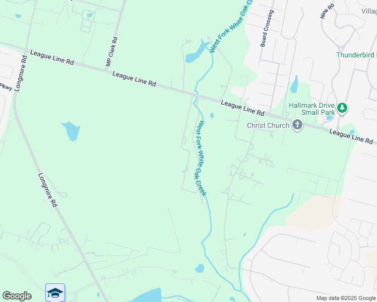 map of restaurants, bars, coffee shops, grocery stores, and more near Creekwood Lane in Conroe