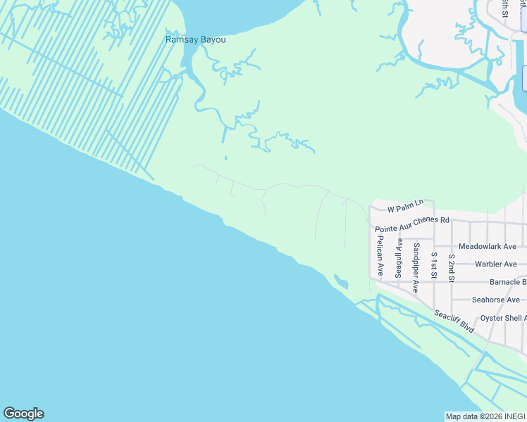 map of restaurants, bars, coffee shops, grocery stores, and more near 9807-10007 Pointe Aux Chenes Road in Ocean Springs