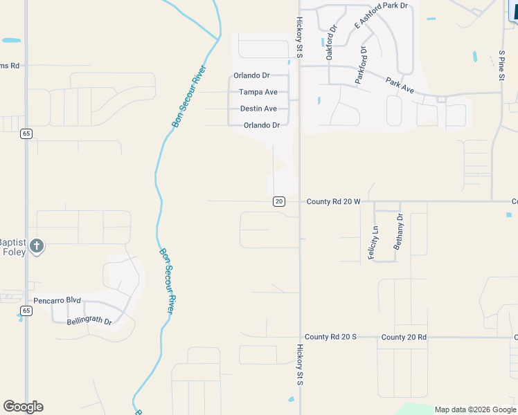 map of restaurants, bars, coffee shops, grocery stores, and more near 1069 Stella Rd in Foley