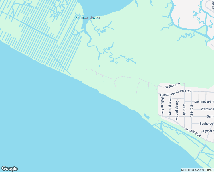 map of restaurants, bars, coffee shops, grocery stores, and more near 11009 Pointe Aux Chenes Road in Ocean Springs