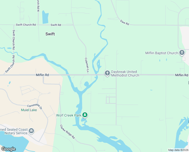 map of restaurants, bars, coffee shops, grocery stores, and more near 23735-23753 Miflin Rd in Elberta