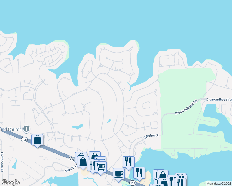 map of restaurants, bars, coffee shops, grocery stores, and more near 154 April Wind East in Montgomery