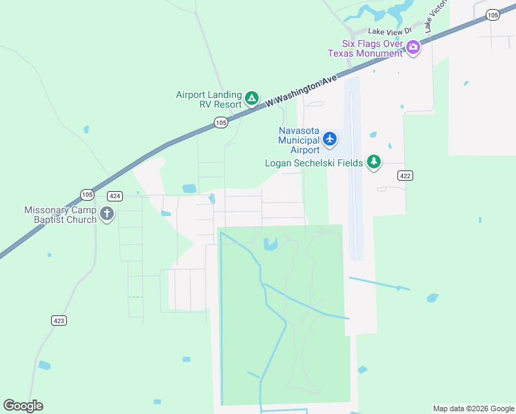 map of restaurants, bars, coffee shops, grocery stores, and more near 7414 Saint Andrews Drive in Navasota
