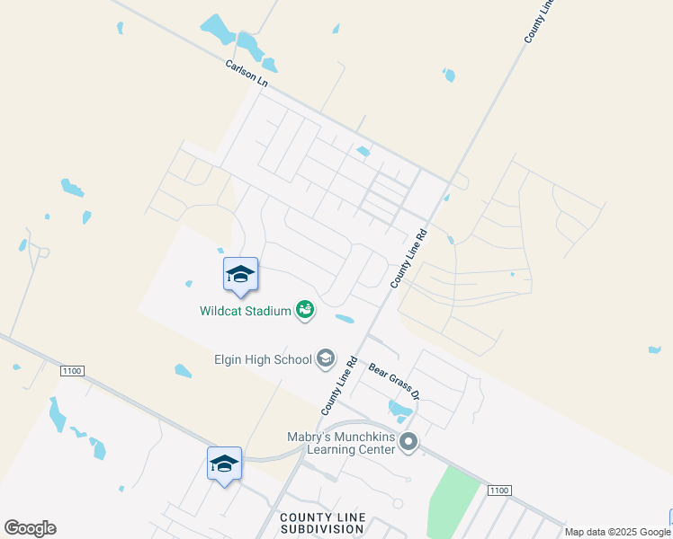 map of restaurants, bars, coffee shops, grocery stores, and more near 18624 Allen Welch Drive in Elgin