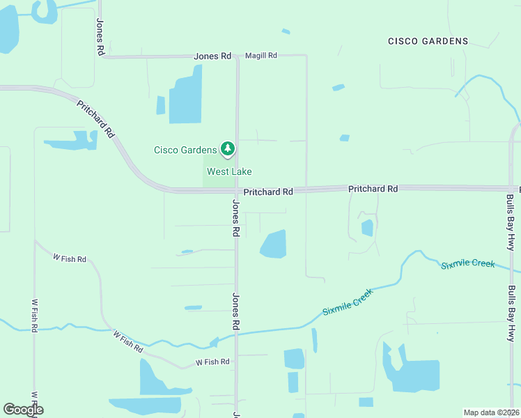map of restaurants, bars, coffee shops, grocery stores, and more near 9064 Pritchard Road in Jacksonville
