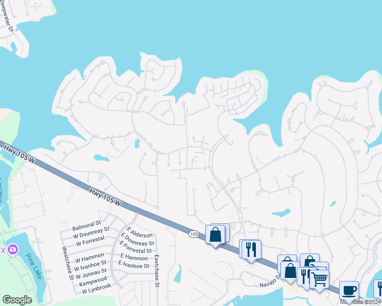 map of restaurants, bars, coffee shops, grocery stores, and more near 10 April Village in Montgomery