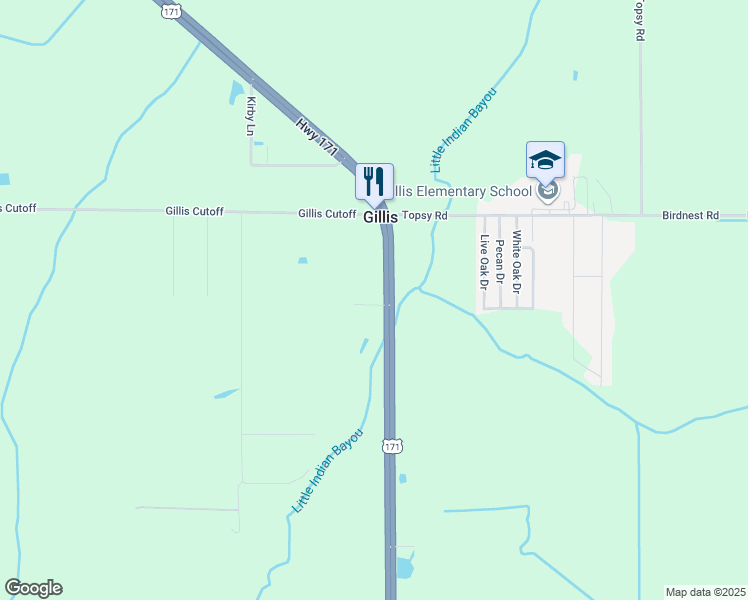 map of restaurants, bars, coffee shops, grocery stores, and more near 118 Janet St in Lake Charles