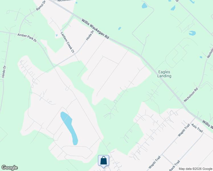 map of restaurants, bars, coffee shops, grocery stores, and more near 9114 Red Stag Lane in Conroe