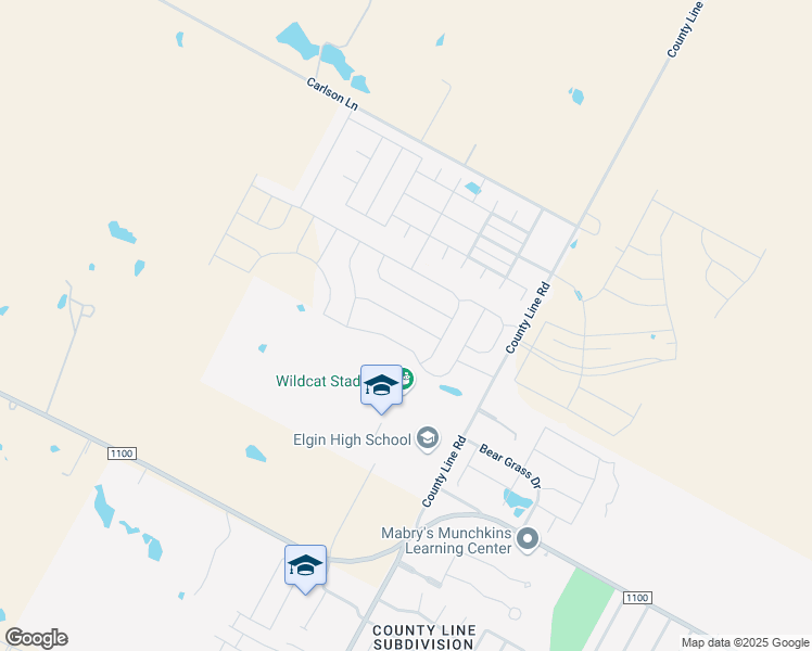 map of restaurants, bars, coffee shops, grocery stores, and more near 18516 Allen Welch Drive in Elgin