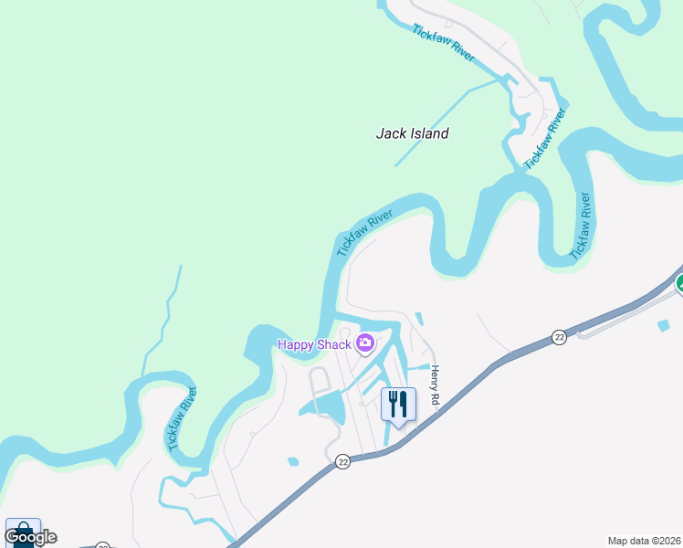 map of restaurants, bars, coffee shops, grocery stores, and more near 20775 Henry Road in Springfield