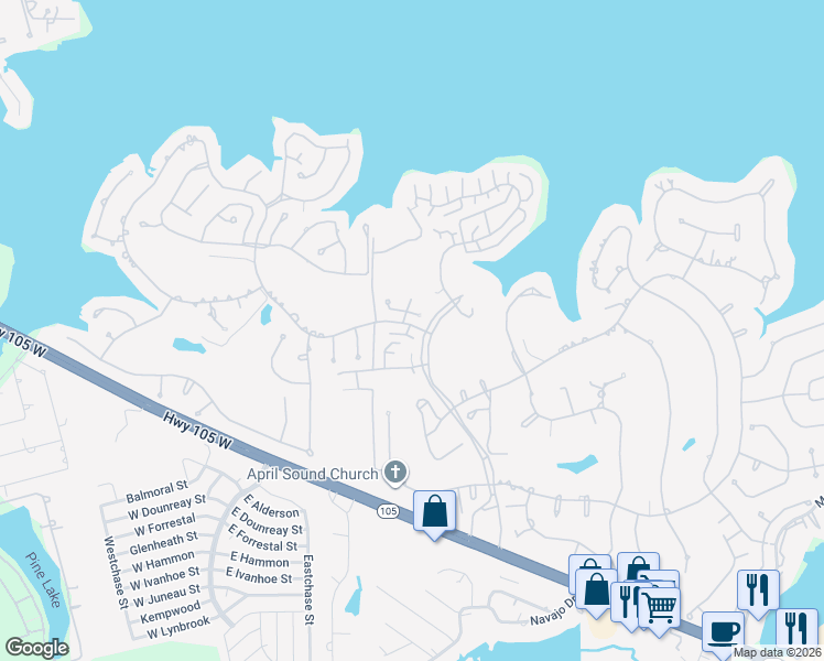 map of restaurants, bars, coffee shops, grocery stores, and more near 25 April Village in Montgomery