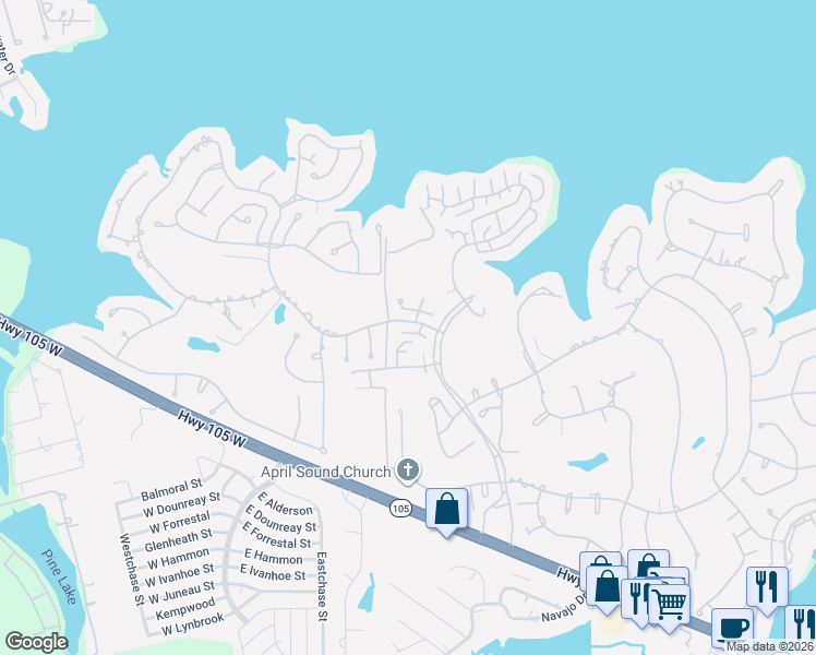 map of restaurants, bars, coffee shops, grocery stores, and more near 5 April Village in Montgomery