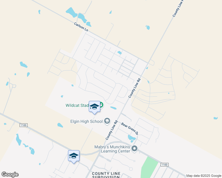 map of restaurants, bars, coffee shops, grocery stores, and more near 18624 Allen Welch Drive in Elgin