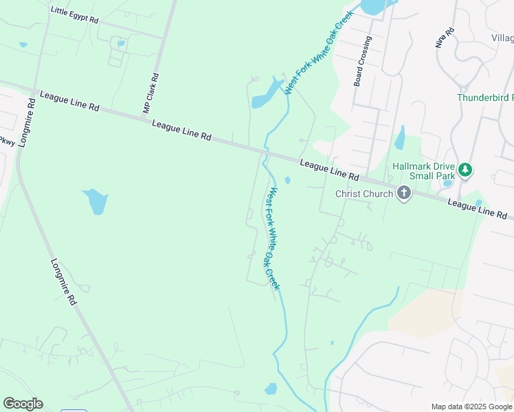 map of restaurants, bars, coffee shops, grocery stores, and more near Creekwood Lane in Conroe