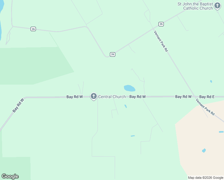 map of restaurants, bars, coffee shops, grocery stores, and more near 12051-12189 Bay Rd W in Foley