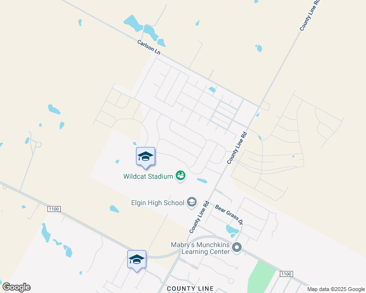 map of restaurants, bars, coffee shops, grocery stores, and more near 18516 Allen Welch Drive in Elgin