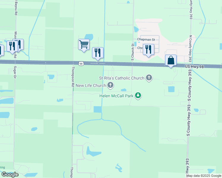 map of restaurants, bars, coffee shops, grocery stores, and more near 238 Moll Drive in Santa Rosa Beach