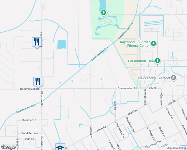 map of restaurants, bars, coffee shops, grocery stores, and more near 5114 Gates Avenue in Long Beach