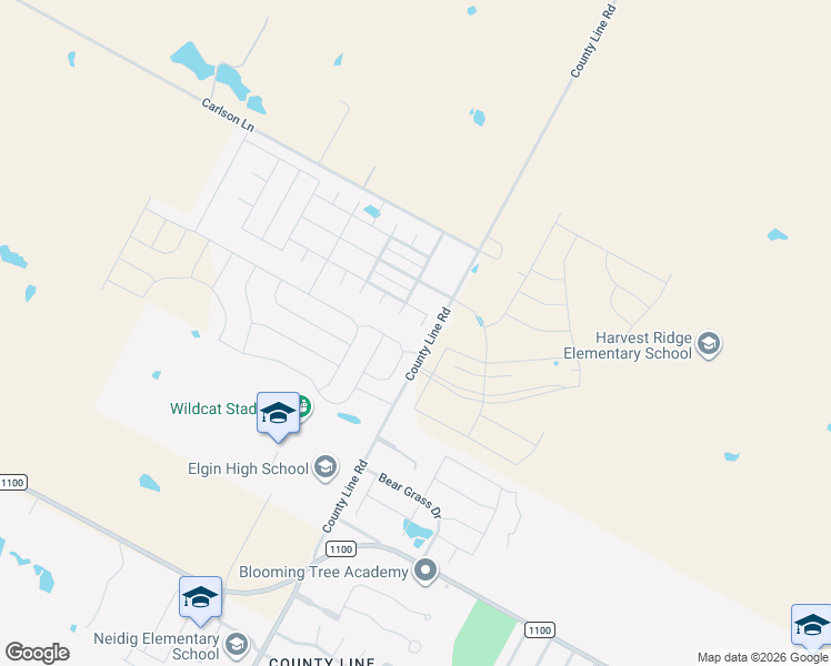 map of restaurants, bars, coffee shops, grocery stores, and more near 18849 Imperial Eagle Lane in Elgin