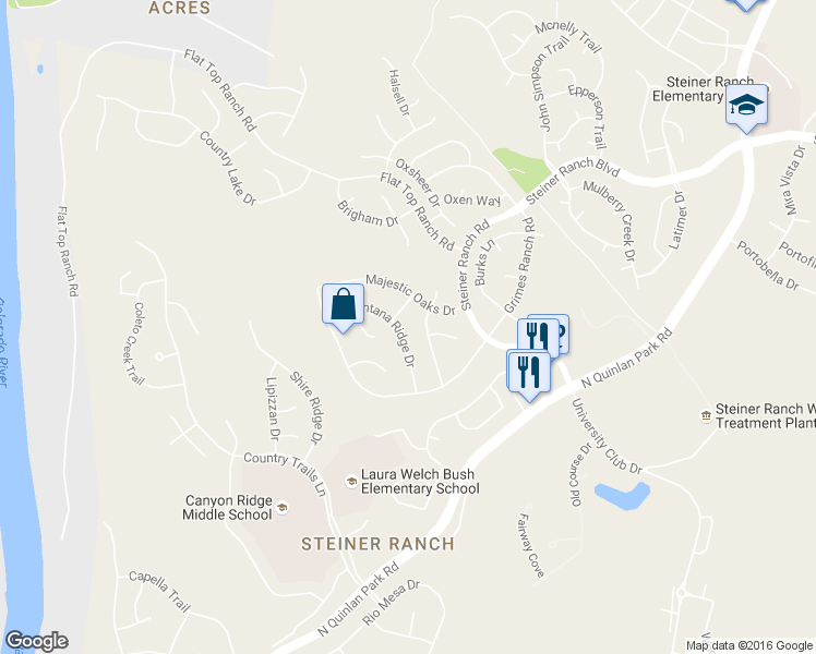 map of restaurants, bars, coffee shops, grocery stores, and more near 3020 Persimmon Valley Trail in Austin