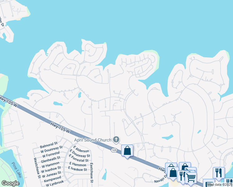 map of restaurants, bars, coffee shops, grocery stores, and more near 1406 West April Villa in Montgomery