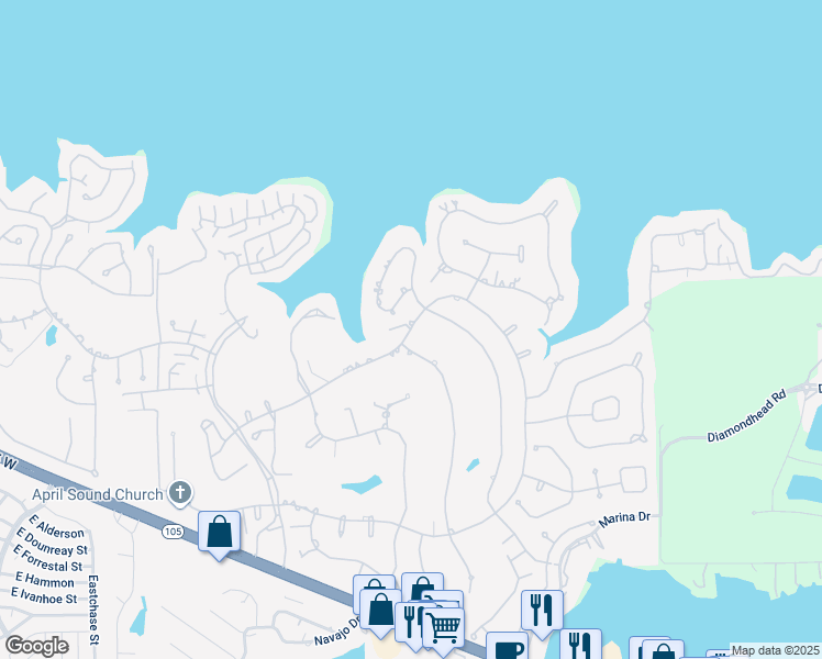 map of restaurants, bars, coffee shops, grocery stores, and more near 143 April Wind Drive North in Montgomery