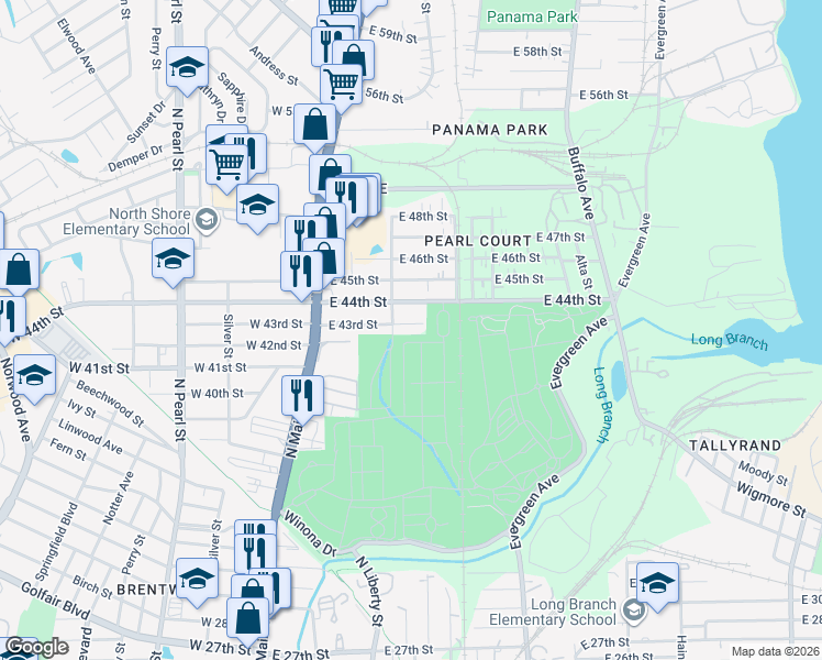 map of restaurants, bars, coffee shops, grocery stores, and more near 217 East 43rd Street in Jacksonville