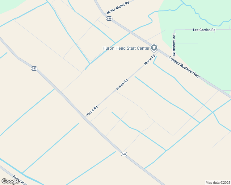 map of restaurants, bars, coffee shops, grocery stores, and more near 1066 Huron Road in Arnaudville