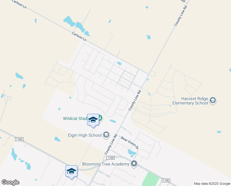 map of restaurants, bars, coffee shops, grocery stores, and more near 14404 Little Eagle Court in Elgin