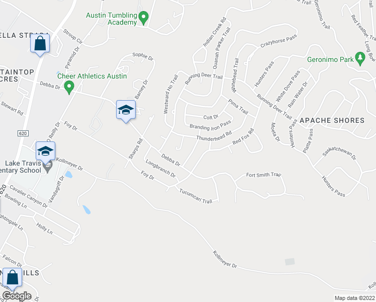 map of restaurants, bars, coffee shops, grocery stores, and more near 1402 Remmington Road in Austin