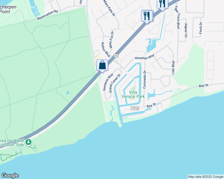 map of restaurants, bars, coffee shops, grocery stores, and more near 956 Grand Canal Street in Gulf Breeze