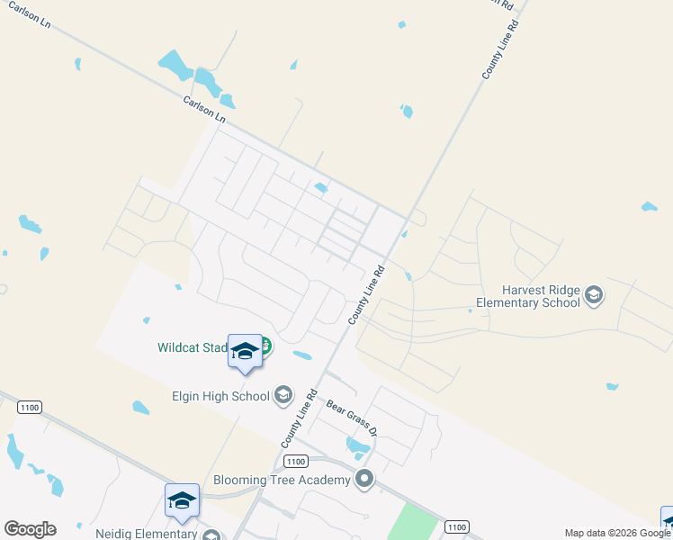 map of restaurants, bars, coffee shops, grocery stores, and more near 14413 Gurney's Eagle Drive in Elgin