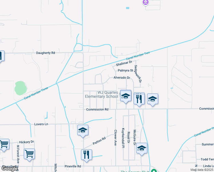 map of restaurants, bars, coffee shops, grocery stores, and more near 3 Alverado Cove in Long Beach