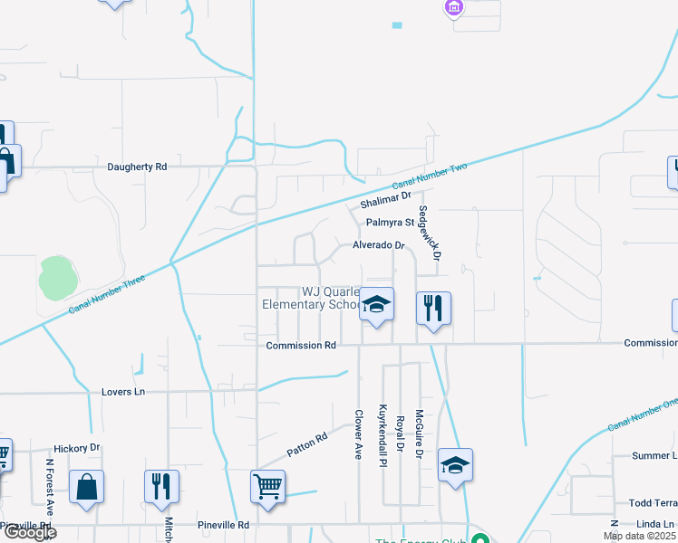 map of restaurants, bars, coffee shops, grocery stores, and more near 3 Alverado Cove in Long Beach