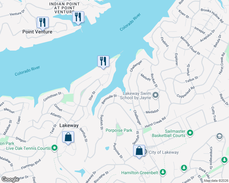map of restaurants, bars, coffee shops, grocery stores, and more near in Lakeway