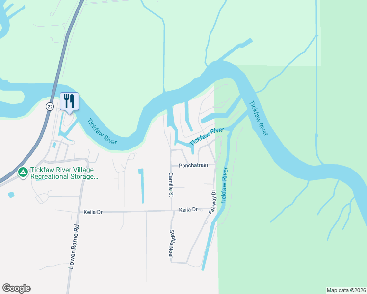 map of restaurants, bars, coffee shops, grocery stores, and more near 32525 Rainy Lane in Springfield