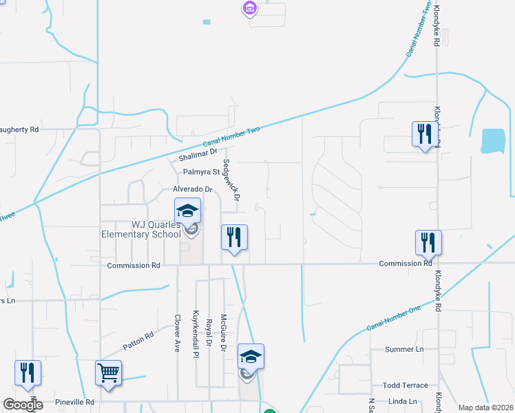 map of restaurants, bars, coffee shops, grocery stores, and more near 6030 Red Gate Drive in Long Beach